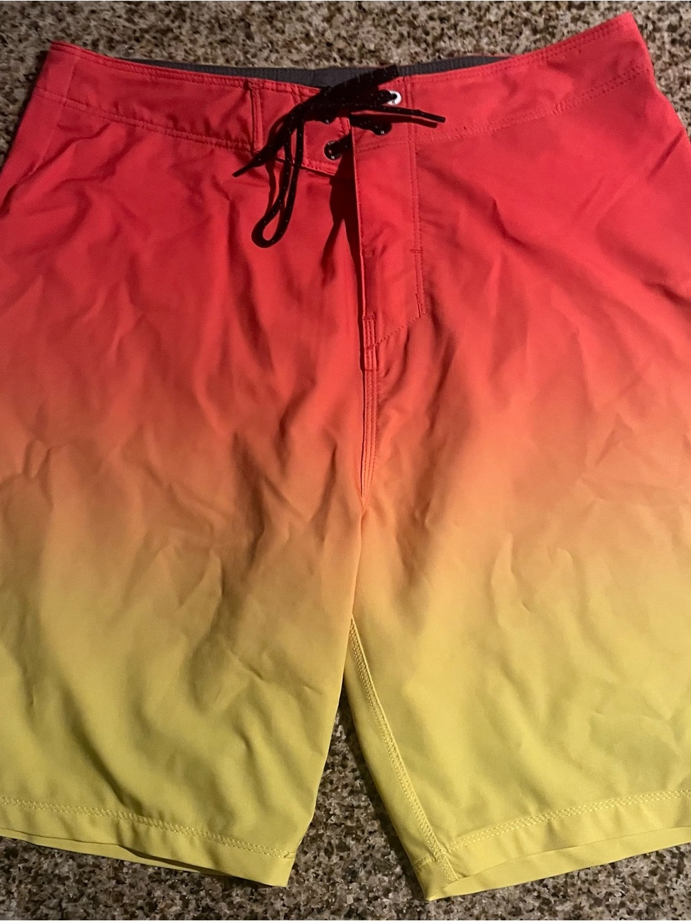 Hurley Men's Red to Yellow Gradient Board Shorts